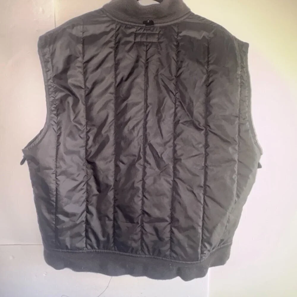 Vintage Polo Ralph Lauren Black Vertical Quilt Insulated Vest Men's XL Snaps